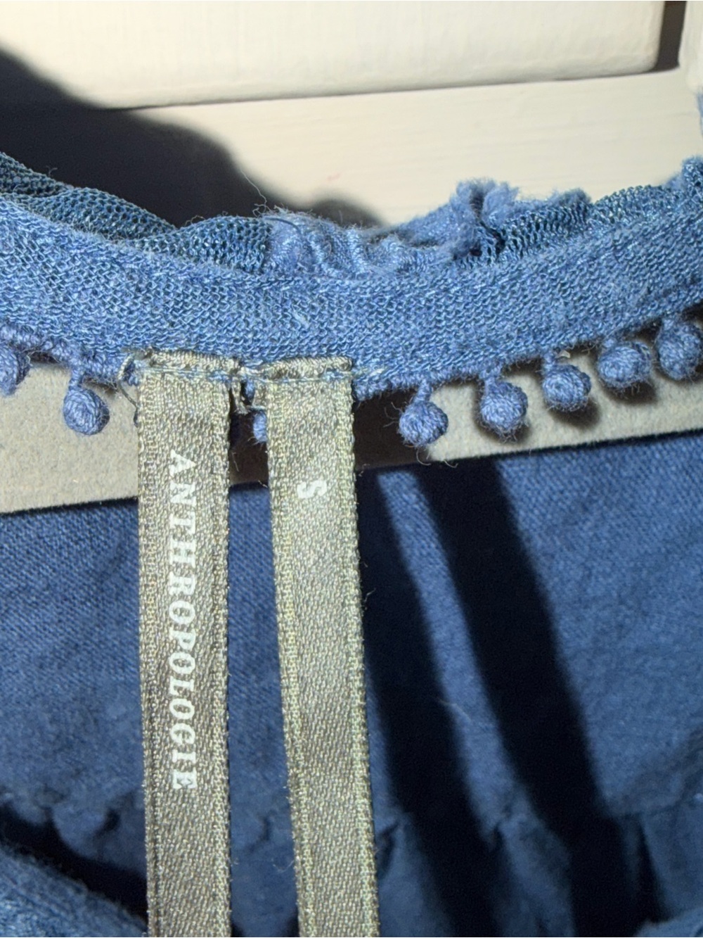 Anthropologie Linen Blend Lace Collar Blouse - Picture 7 of 7